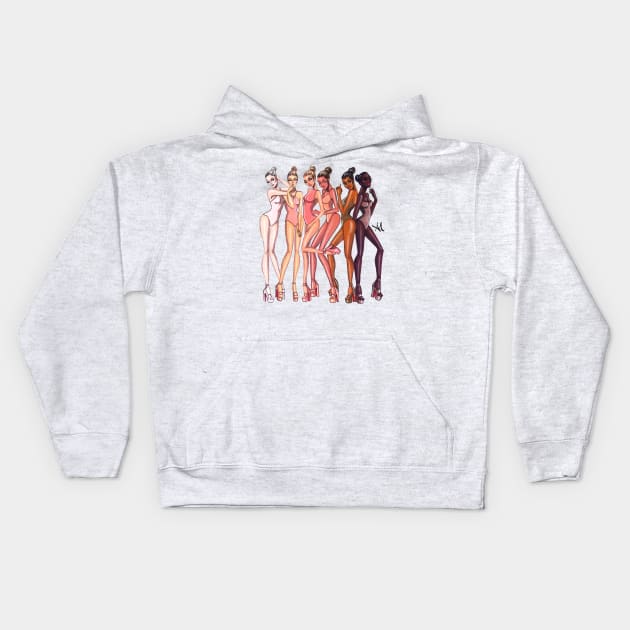 A shade for every beauty Kids Hoodie by armandmehidri